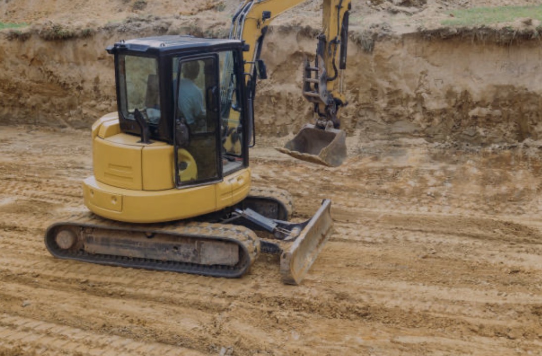 Excavation equipment on site